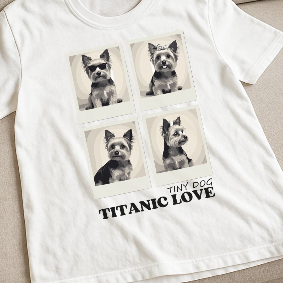Titanic Love Grid Yorkie T-Shirt