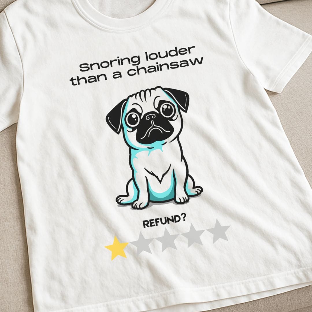One Star Pug Review T-Shirt