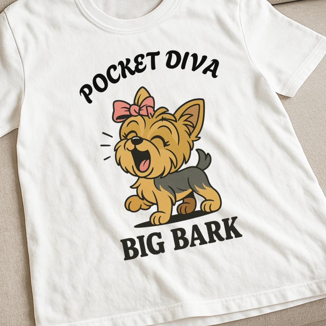 Pocket Diva Yorkie T-Shirt