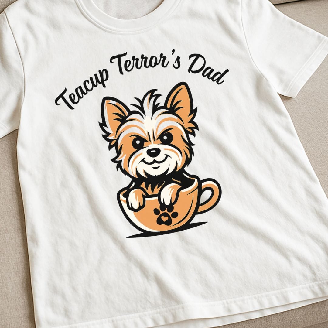 Teacup Terror Dad T-Shirt