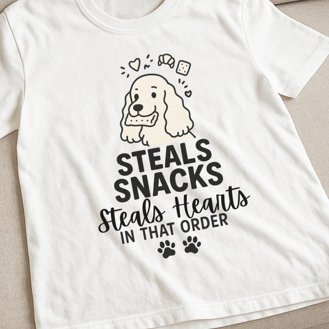 Cocker Steals Snacks T-Shirt