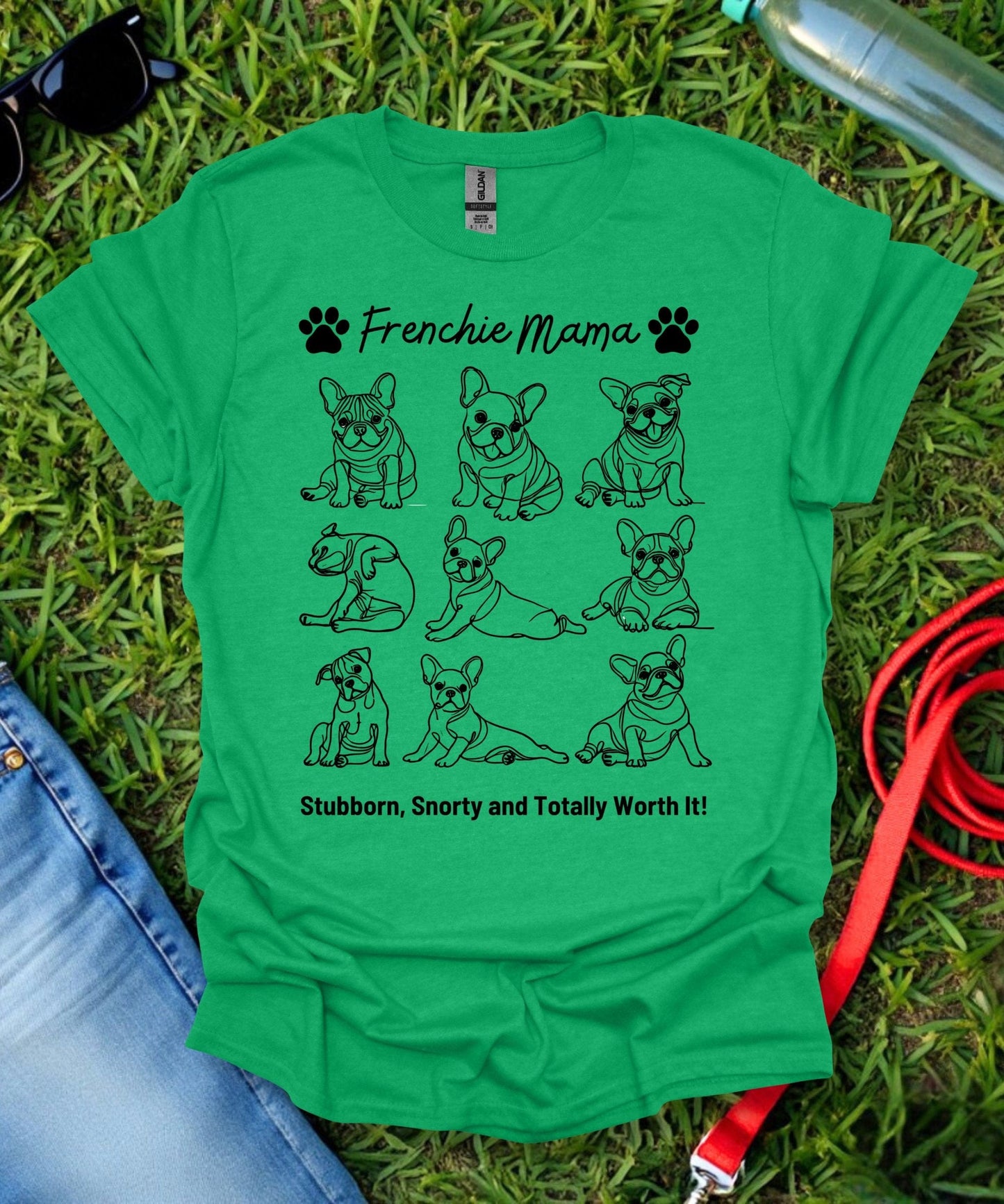 Frenchie Mama Grid T-Shirt