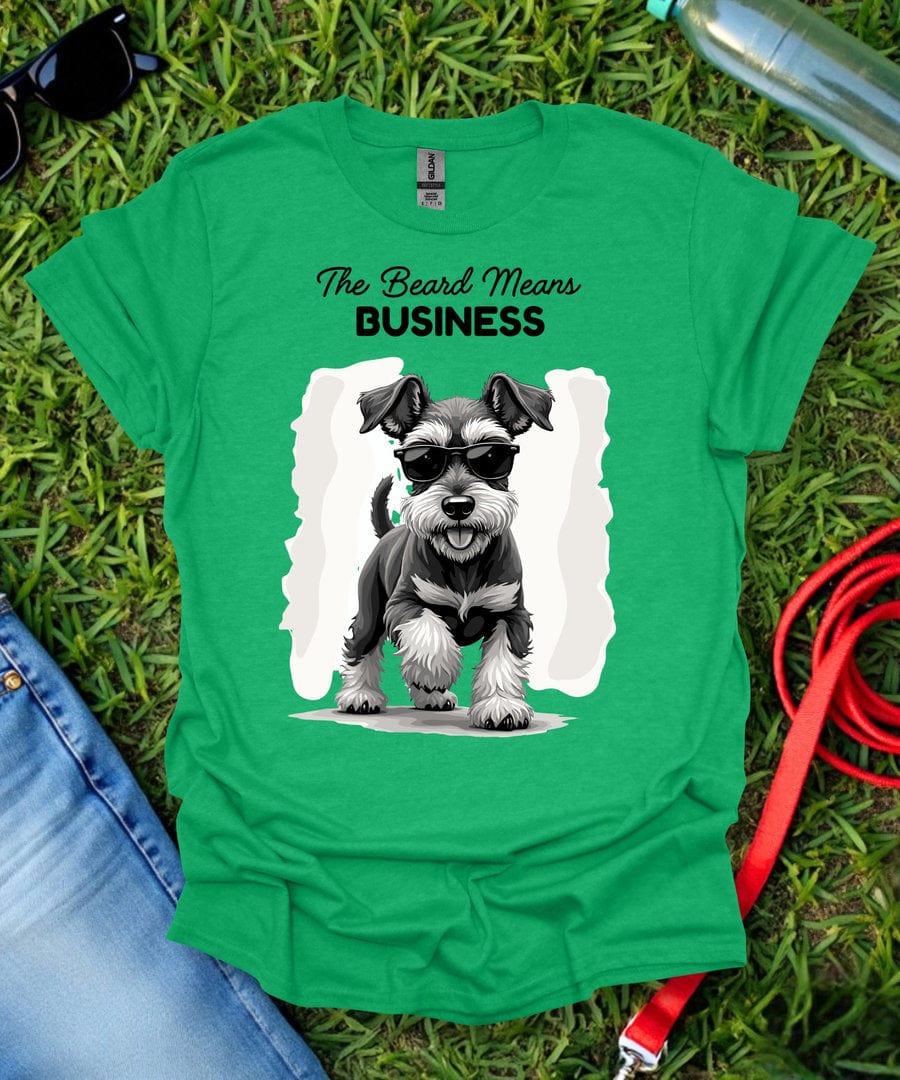 The Beard Means Business Schnauzer T-Shirt