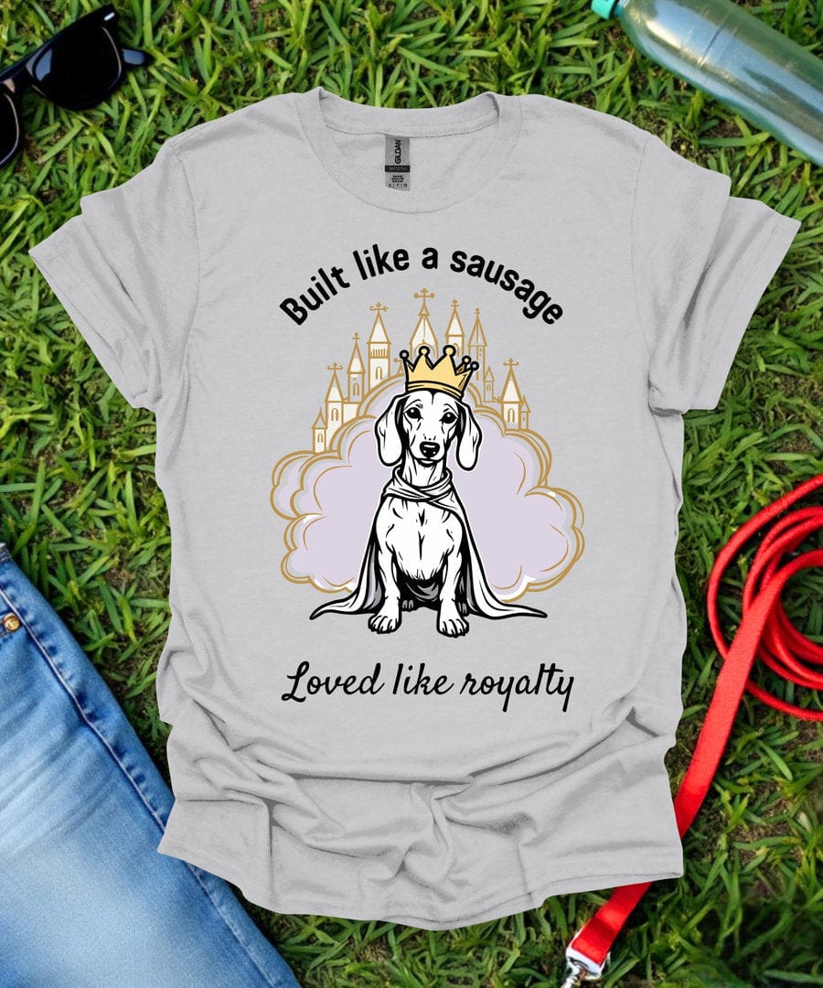Built Like a Sausage (Short haired Dachshund) T-Shirt