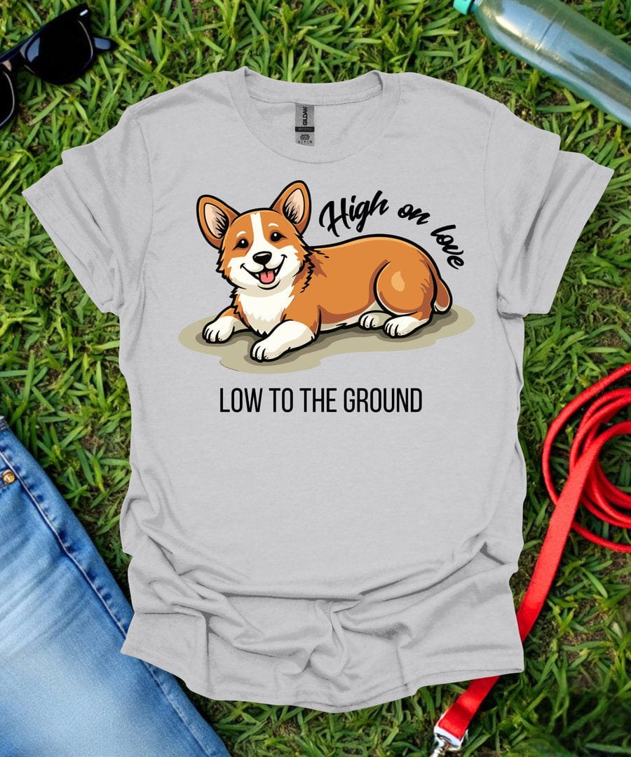 High on Love Corgi T-Shirt