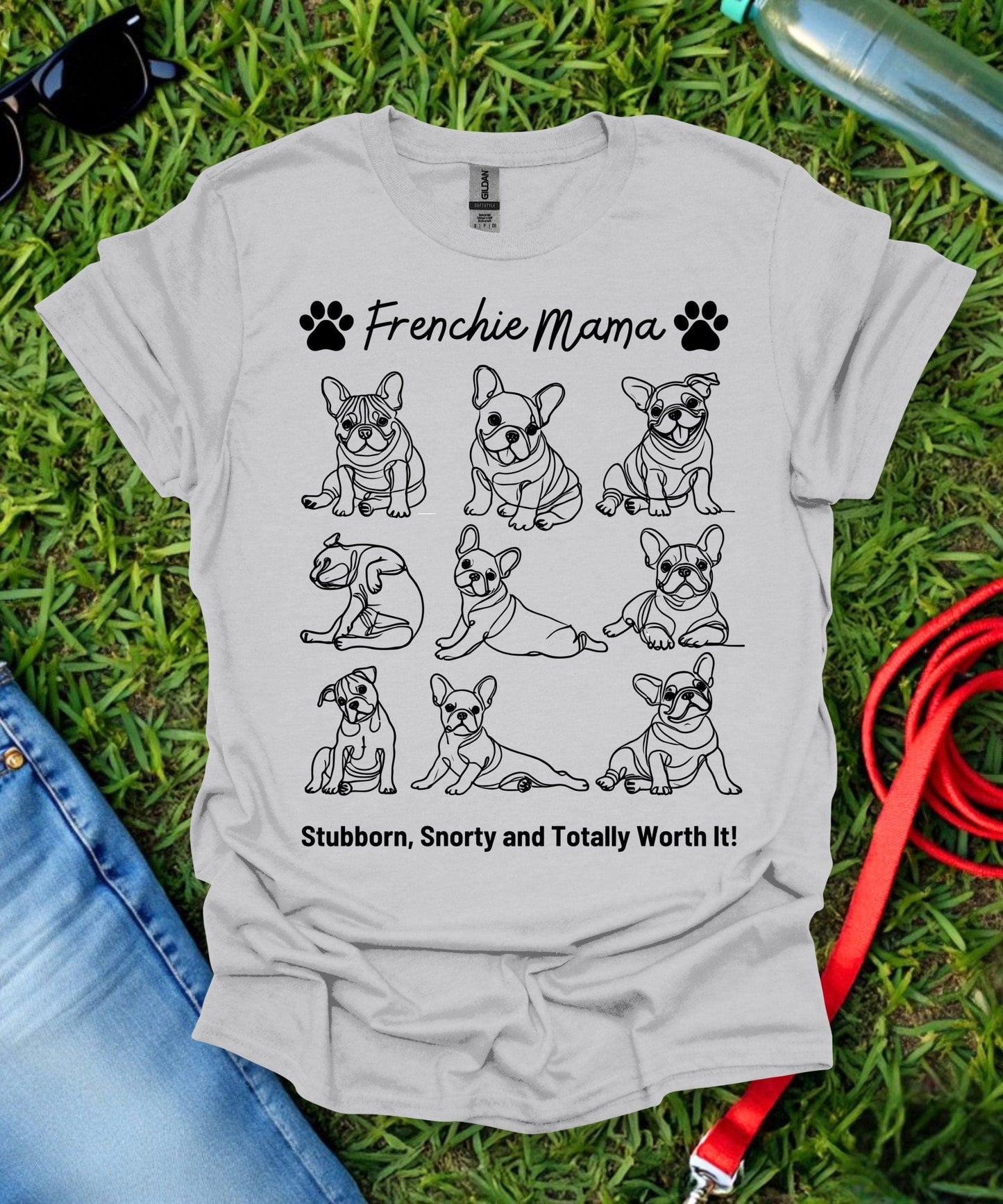 Frenchie Mama Grid T-Shirt