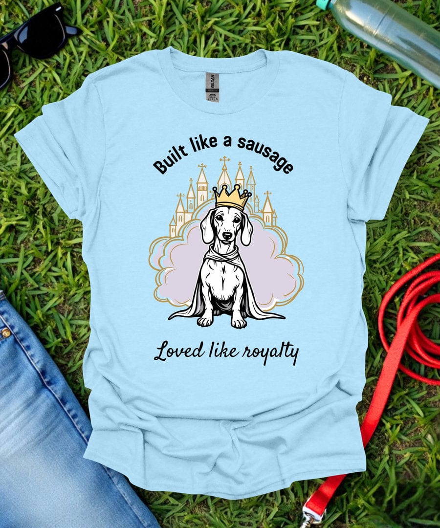Built Like a Sausage (Short haired Dachshund) T-Shirt