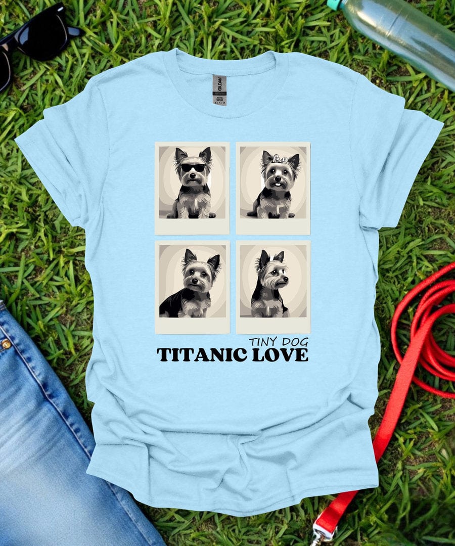 Titanic Love Grid Yorkie T-Shirt