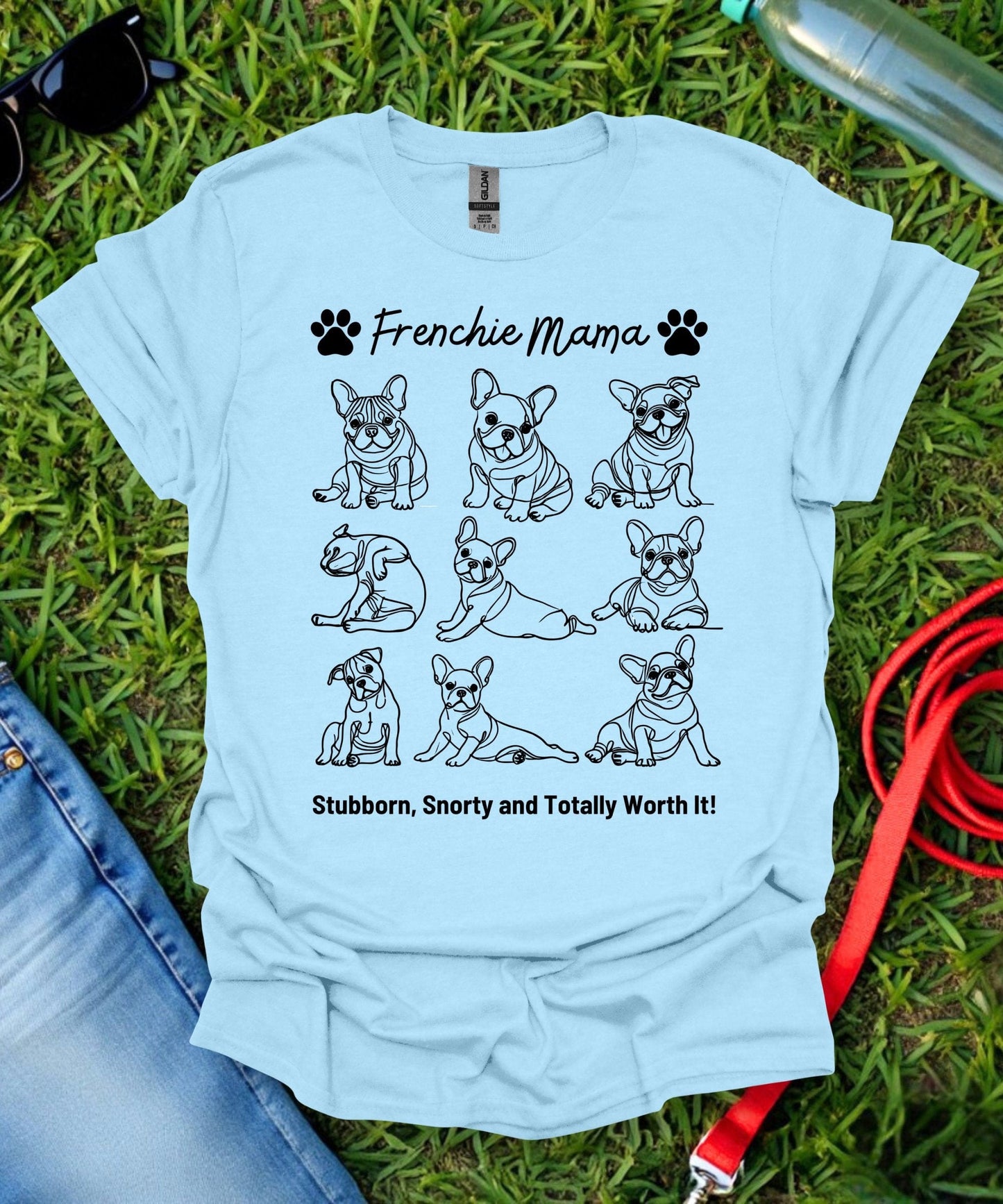 Frenchie Mama Grid T-Shirt