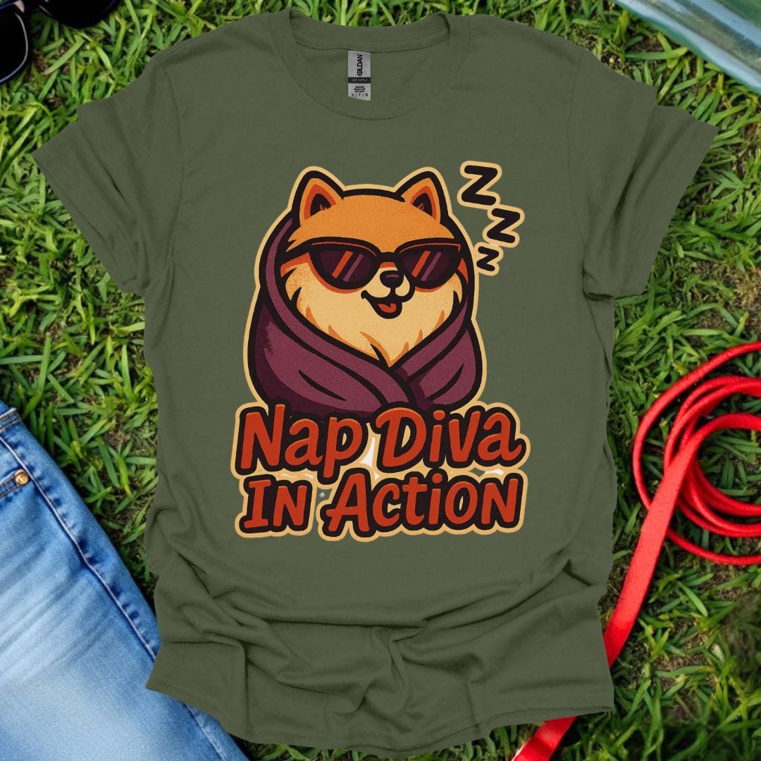 Pomeranian Nap Diva T-Shirt