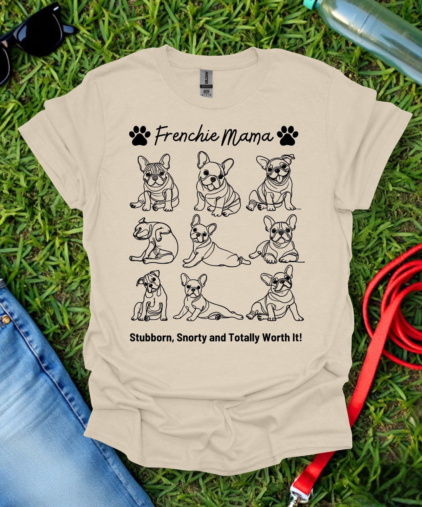 Frenchie Mama Grid T-Shirt
