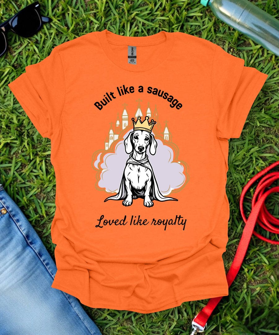 Built Like a Sausage (Short haired Dachshund) T-Shirt