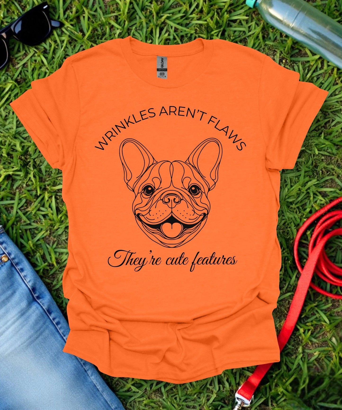 Wrinkes Aren't Flaws French Bulldog T-Shirt