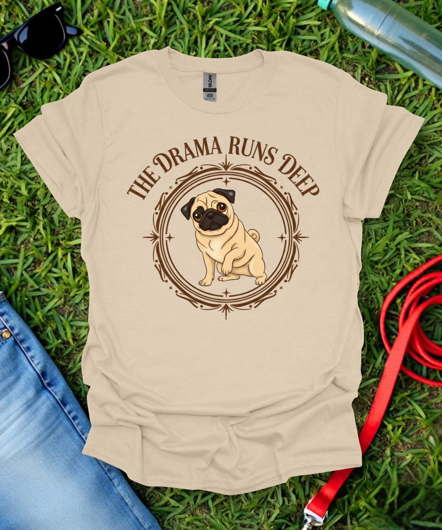 Pug Drama Runs Deep T-Shirt