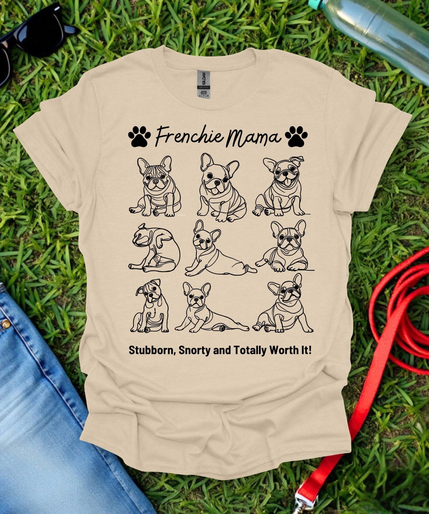 Frenchie Mama Grid T-Shirt