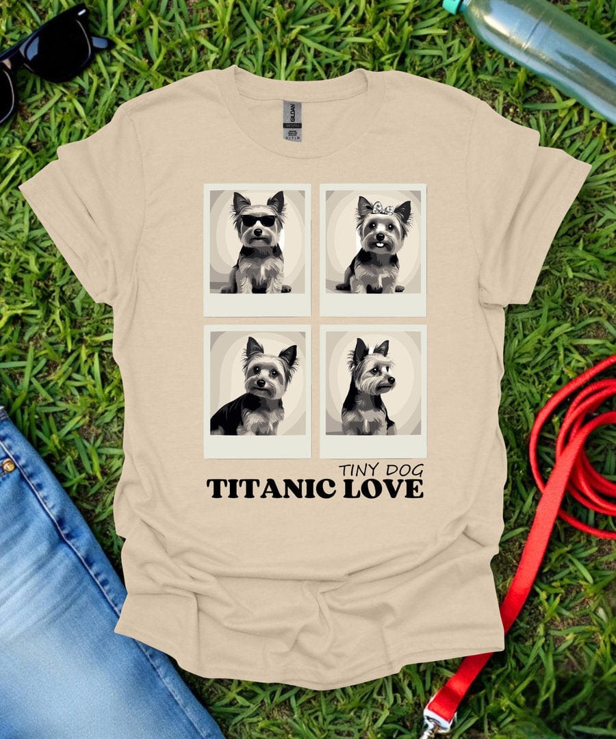 Titanic Love Grid Yorkie T-Shirt