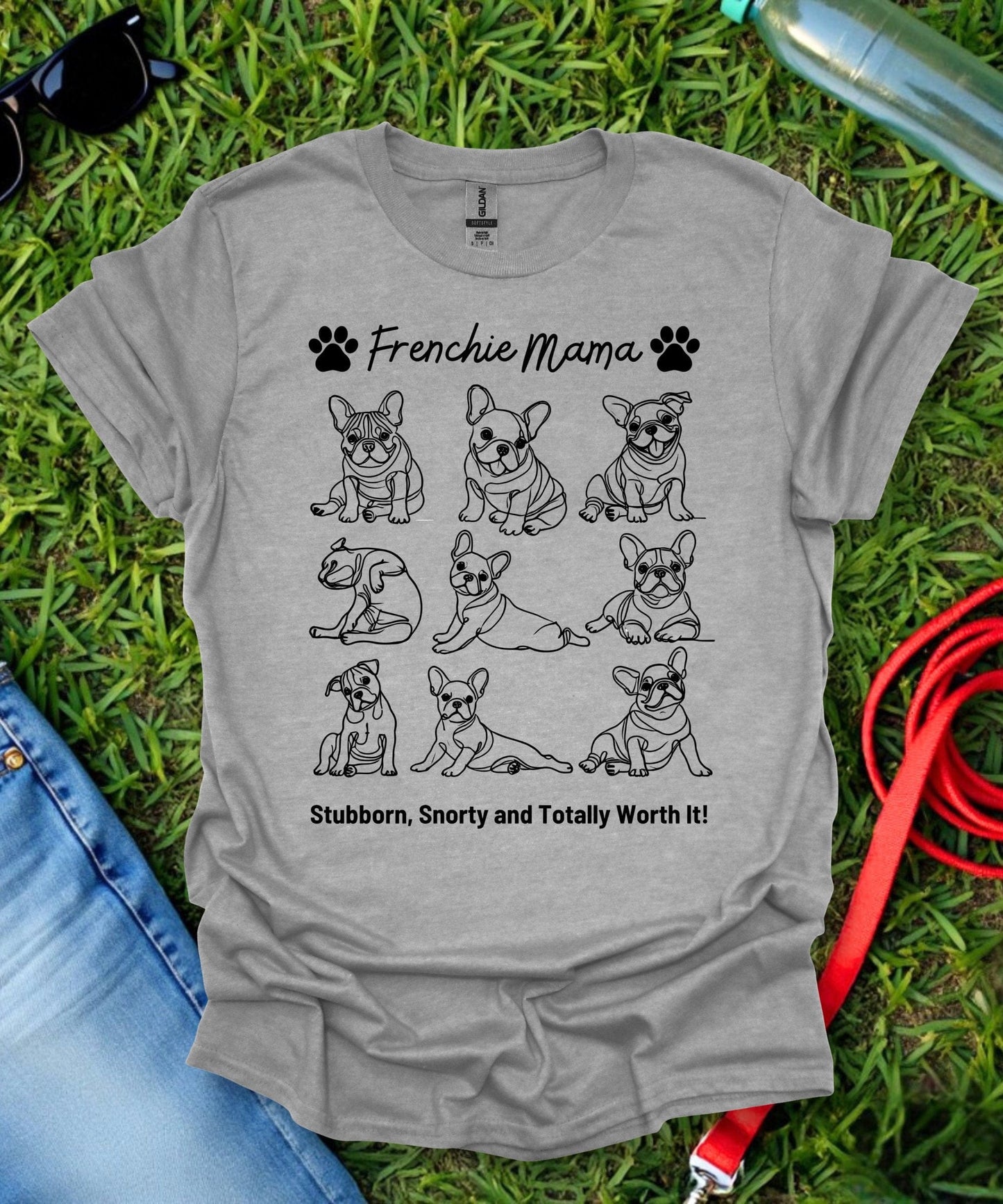 Frenchie Mama Grid T-Shirt