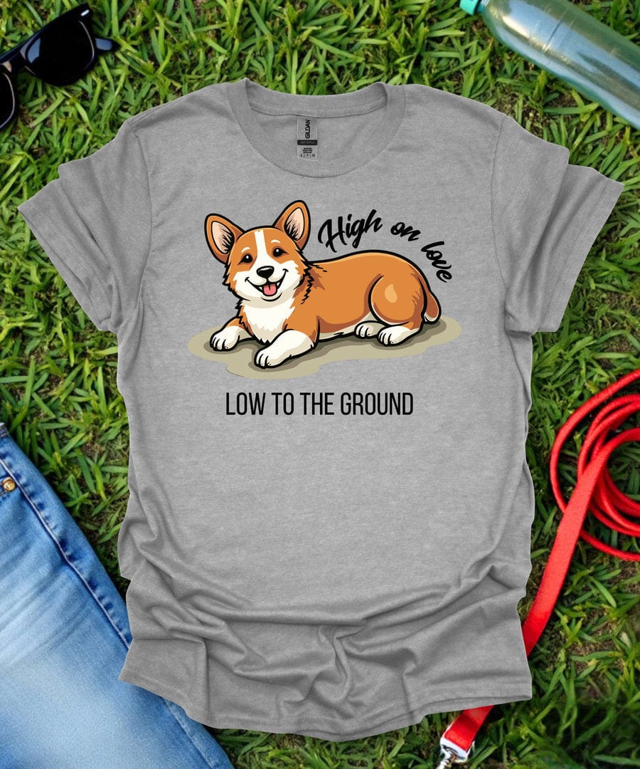 High on Love Corgi T-Shirt