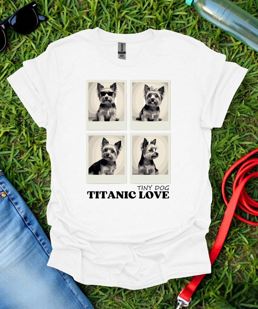 Titanic Love Grid Yorkie T-Shirt