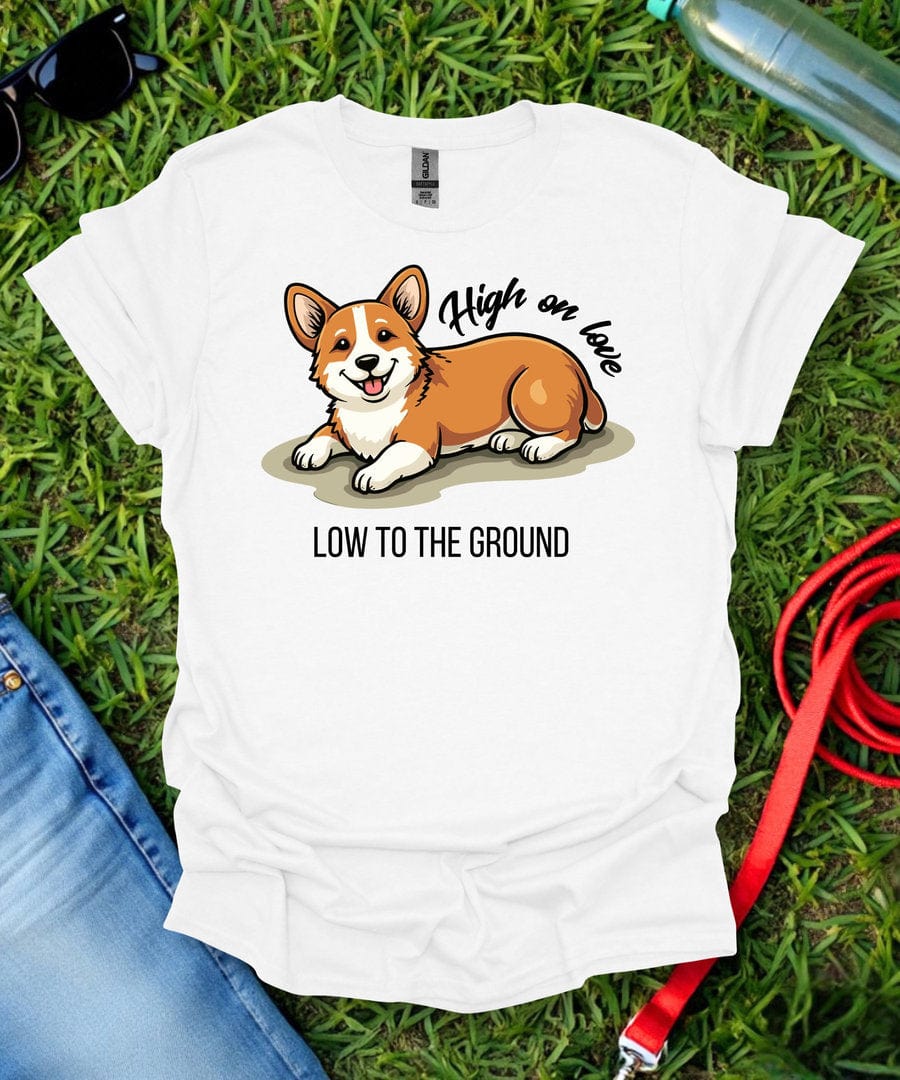 High on Love Corgi T-Shirt