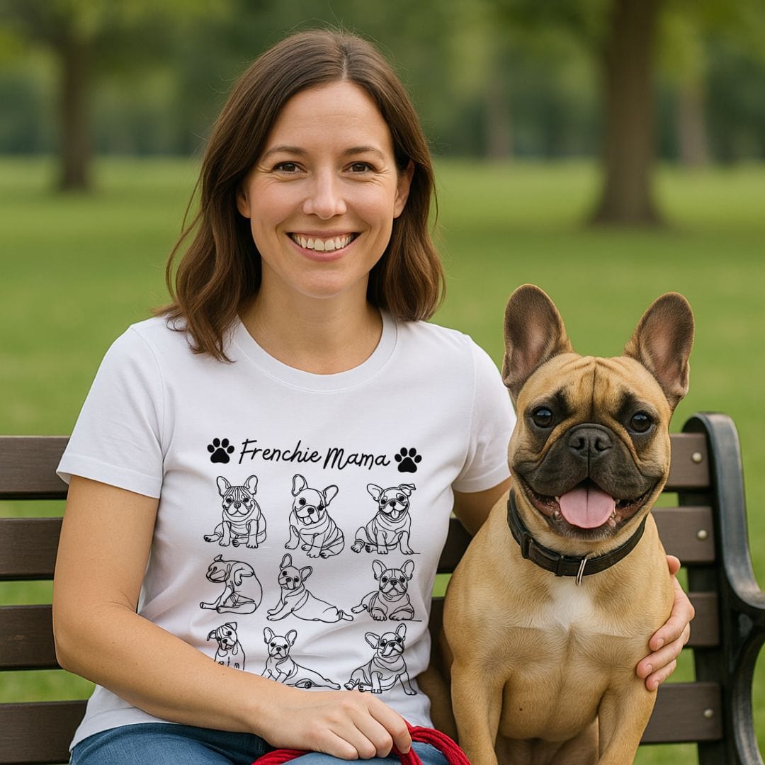 Frenchie Mama Grid T-Shirt