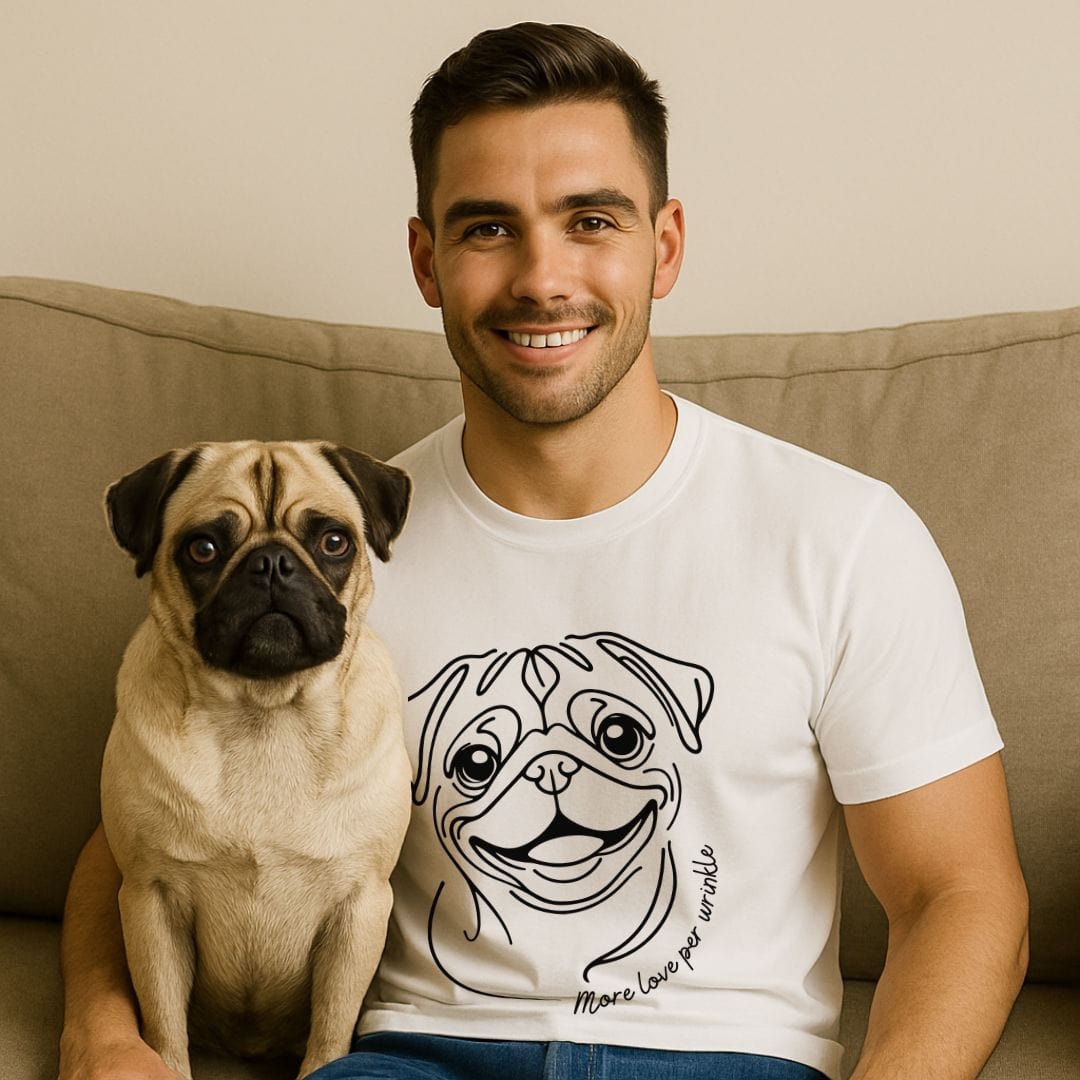 More Love per Wrinkle Pug T-Shirt