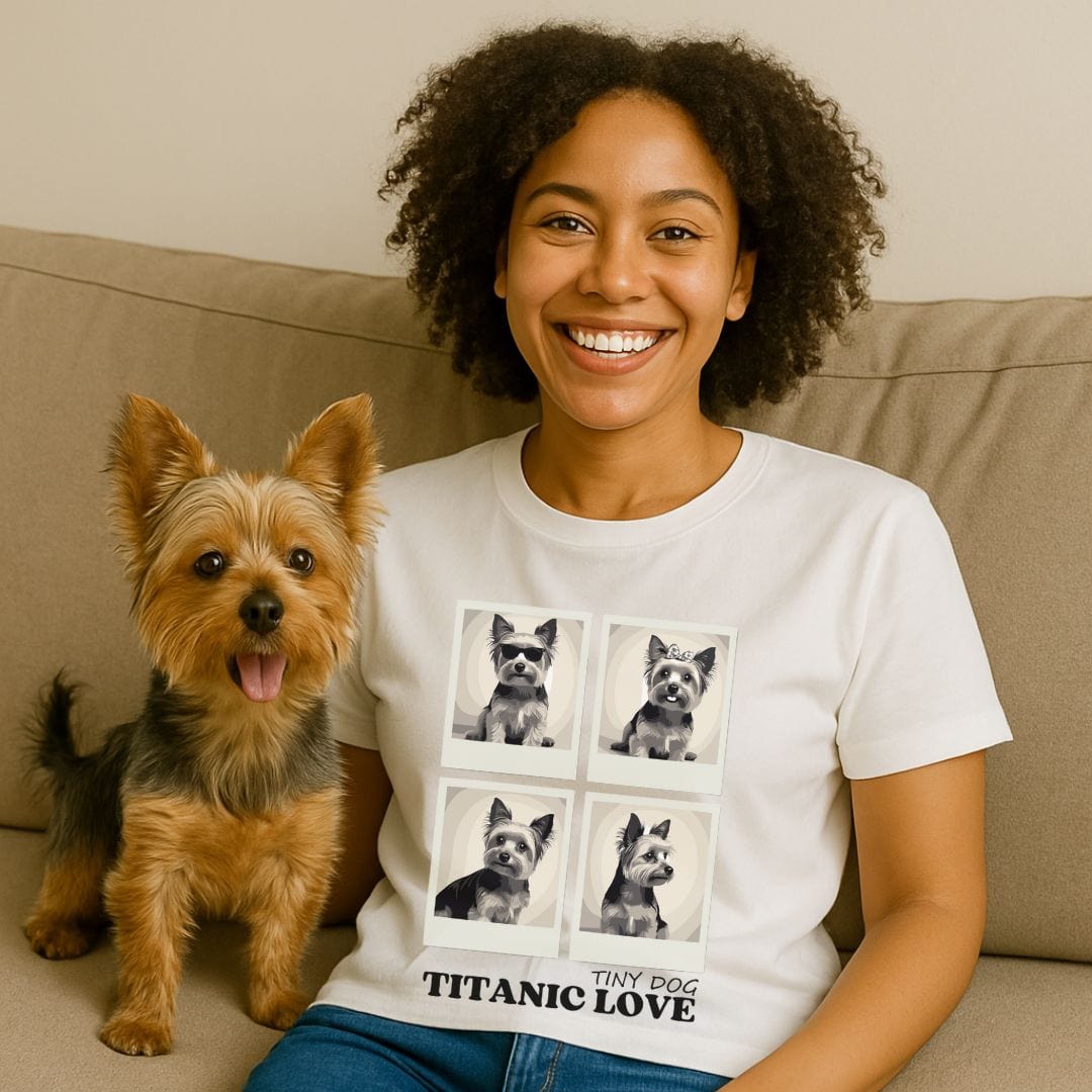 Titanic Love Grid Yorkie T-Shirt
