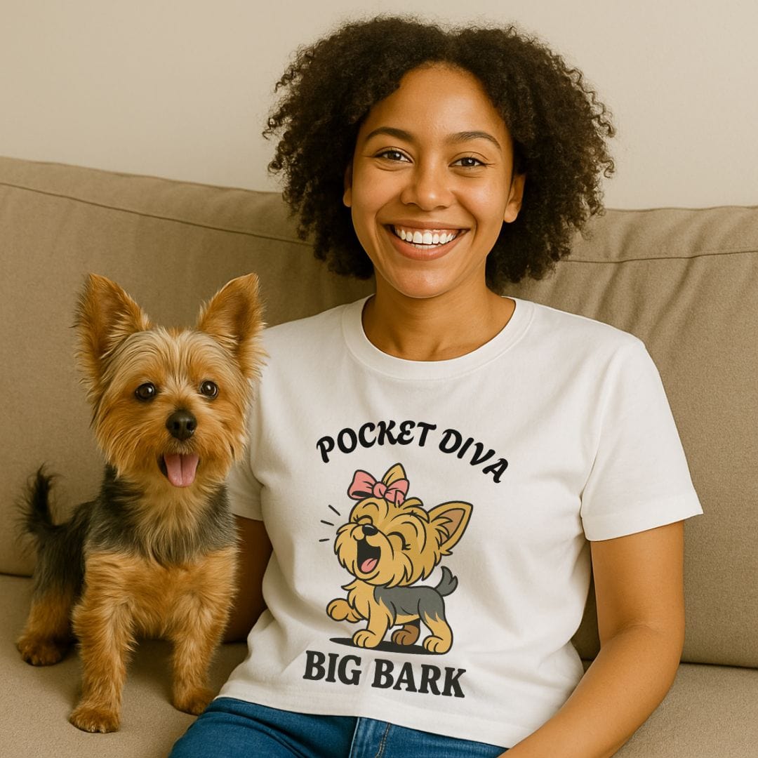 Pocket Diva Yorkie T-Shirt