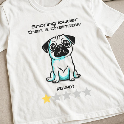 One Star Pug Review T-Shirt