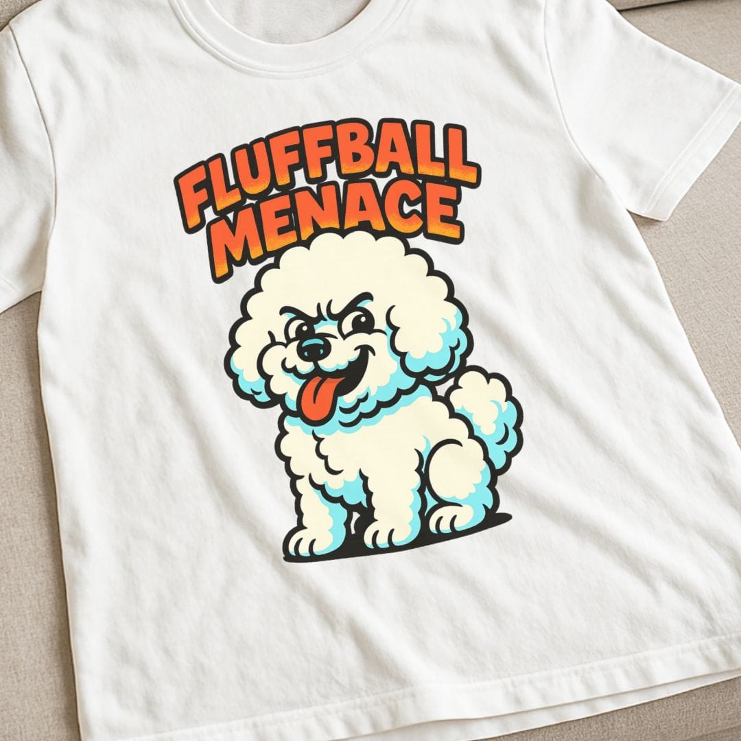 Fluffball Menace Bichon T-Shirt