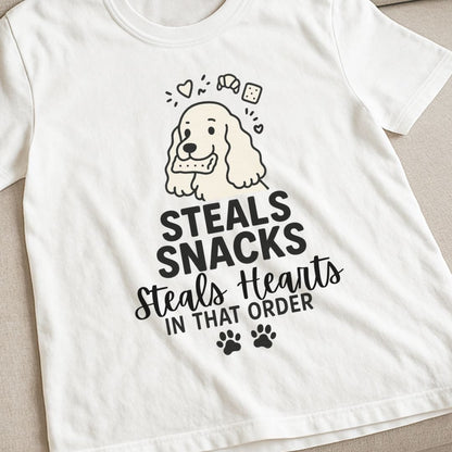 Cocker Steals Snacks T-Shirt