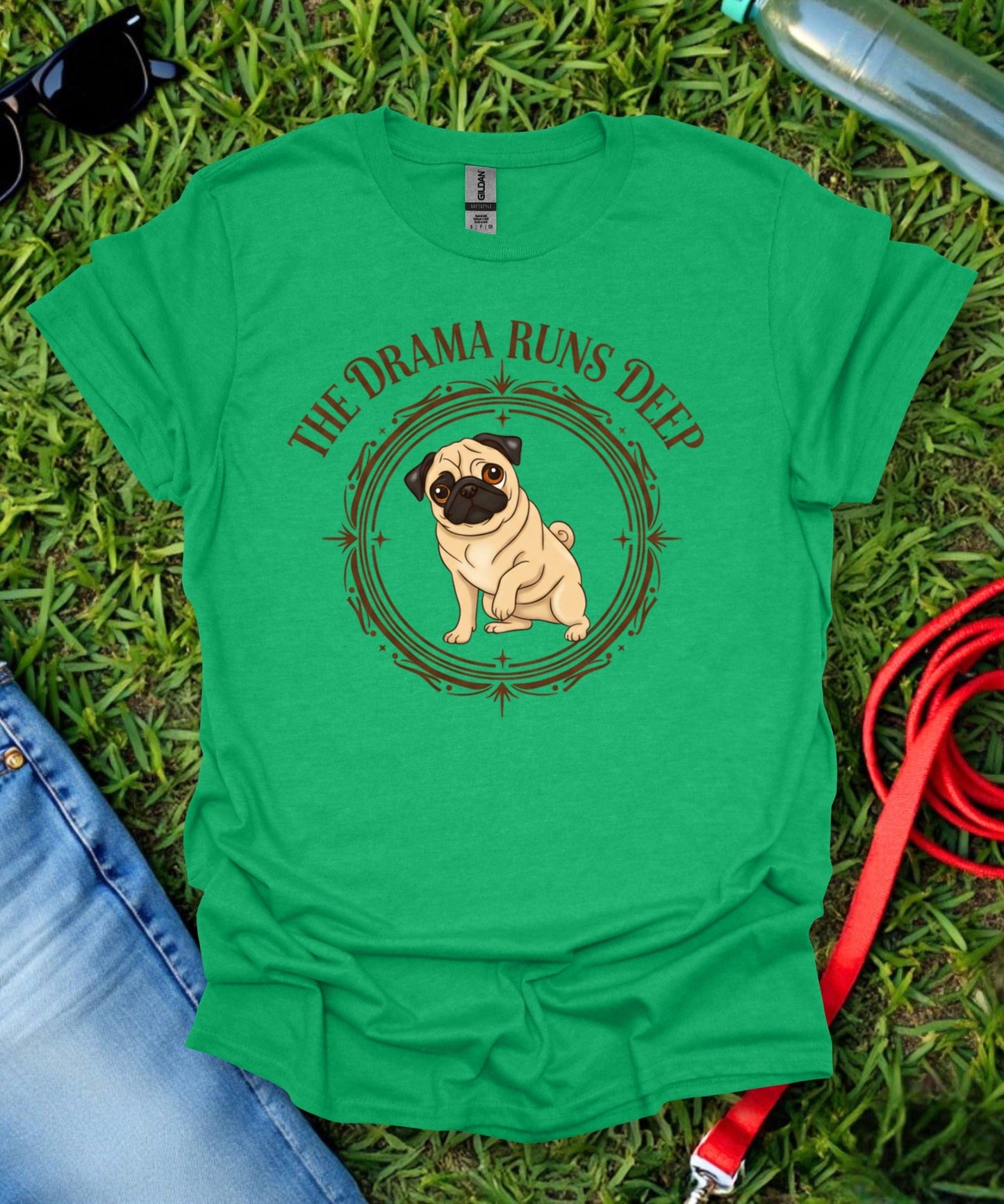 Pug Drama Runs Deep T-Shirt