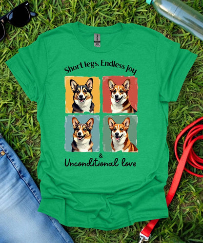 Short Legs, Endless Joy Corgi T-Shirt