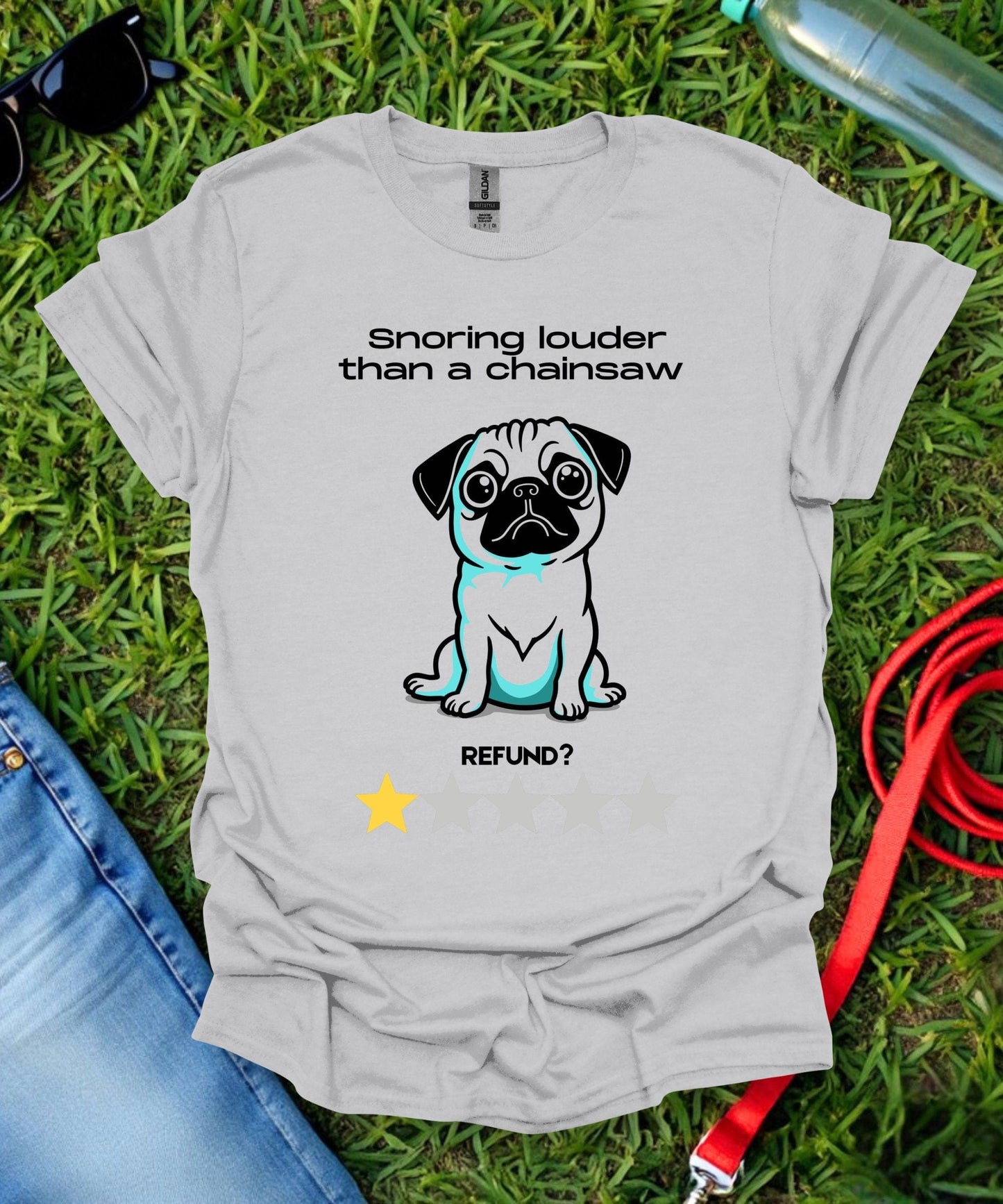 One Star Pug Review T-Shirt