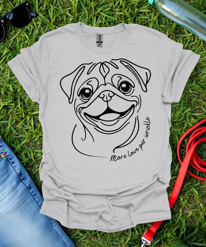 More Love per Wrinkle Pug T-Shirt
