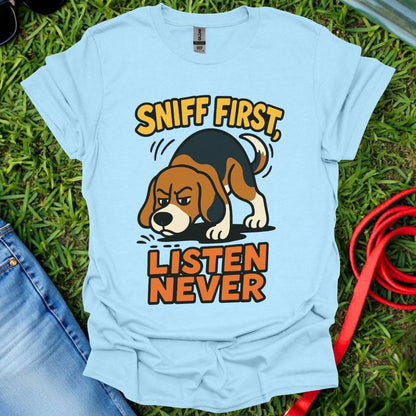 Sniff First Beagle T-Shirt