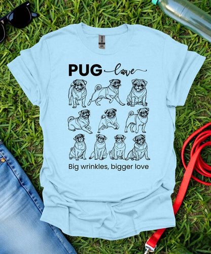 Pug Love Grid T-Shirt