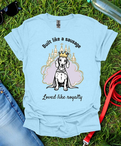 Built Like a Sausage (Short haired Dachshund) T-Shirt