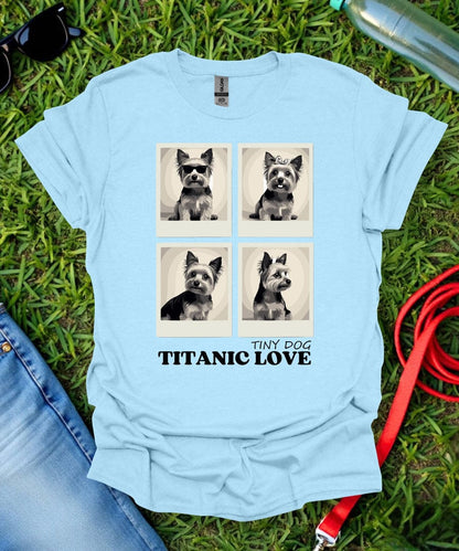 Titanic Love Grid Yorkie T-Shirt