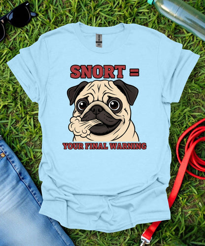 Pug Warning T-Shirt