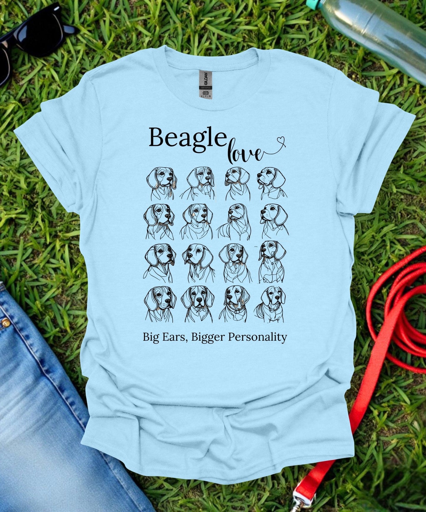 Beagle Love Grid T-Shirt