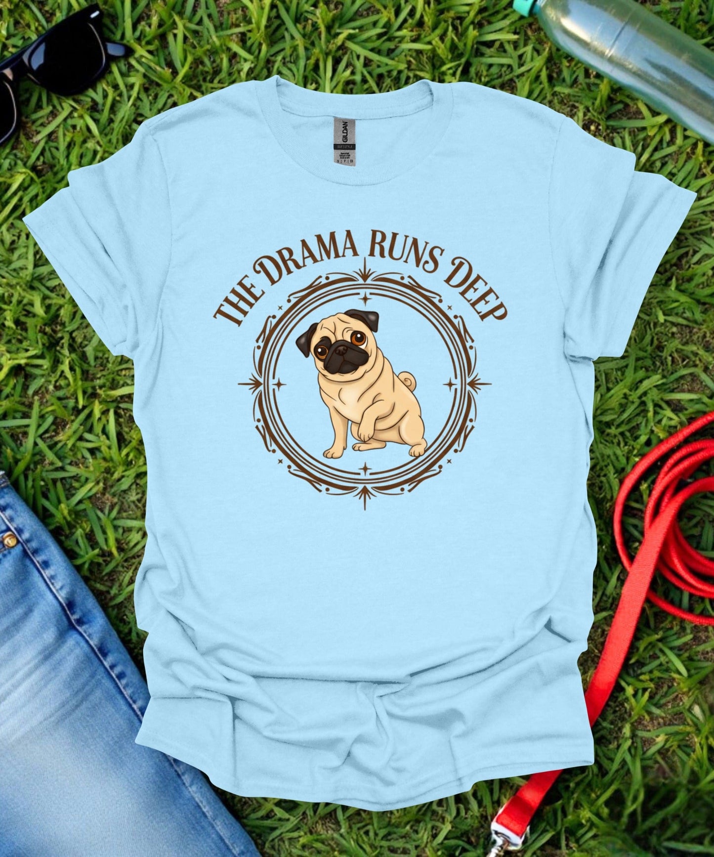 Pug Drama Runs Deep T-Shirt