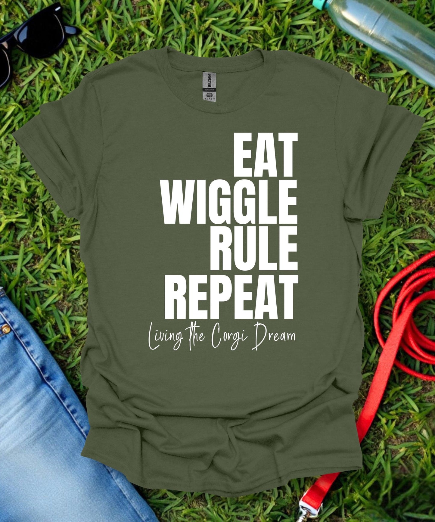 Eat Wiggle Rule Repeat Corgi T-Shirt