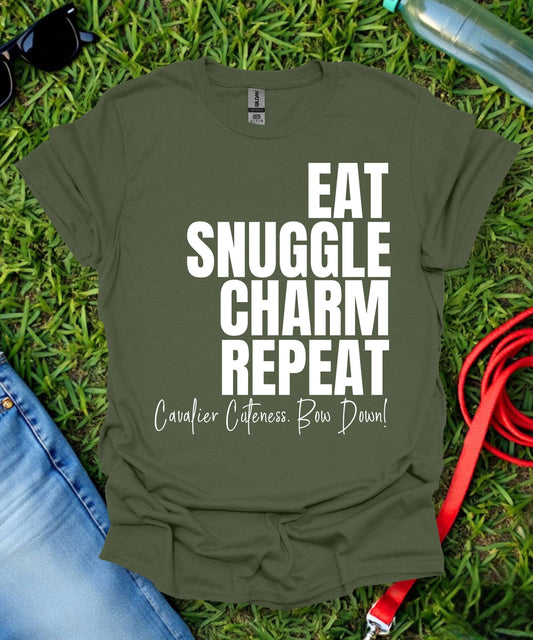 Eat Snuggle Charm Repeat Cavalier T-Shirt