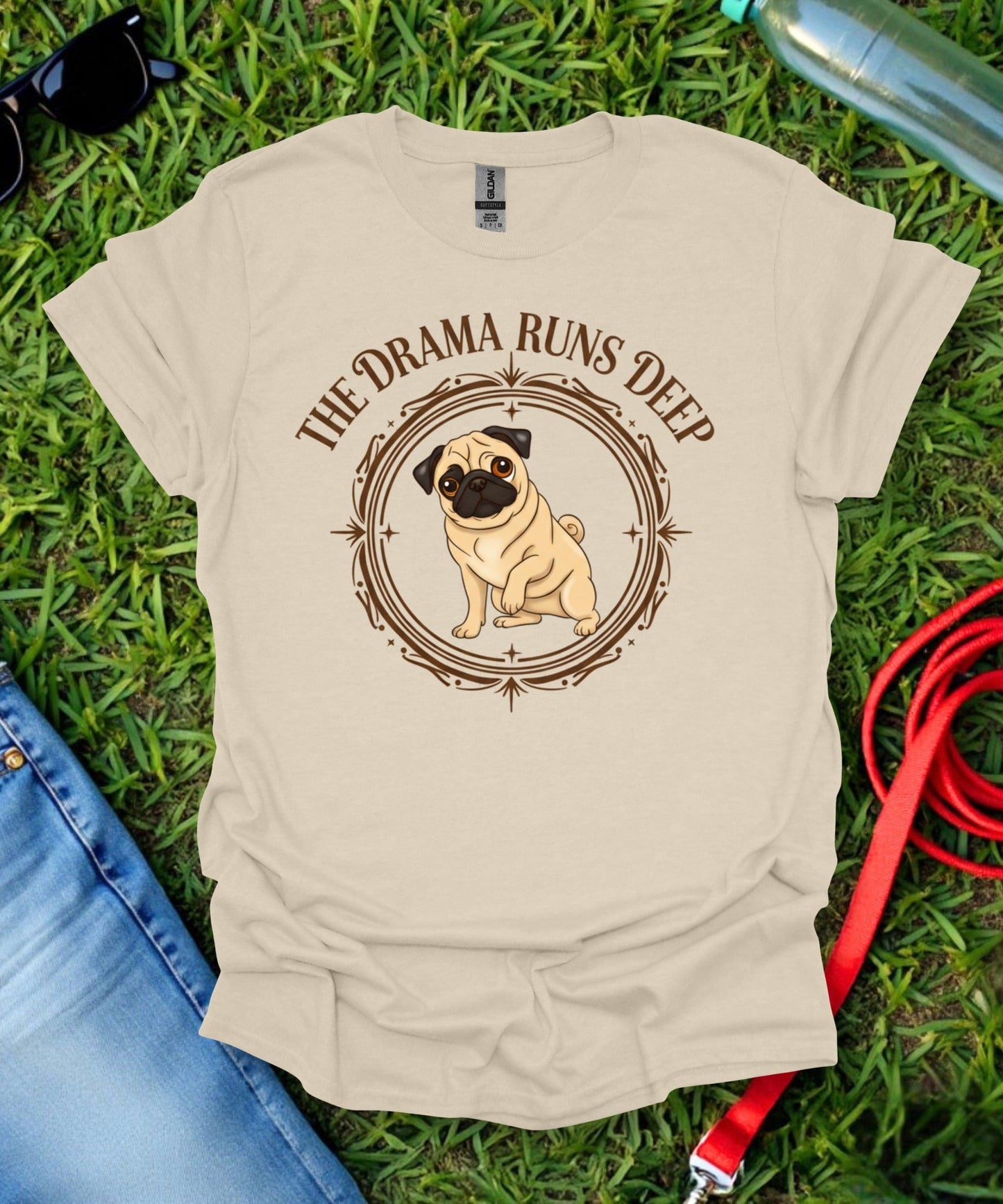Pug Drama Runs Deep T-Shirt