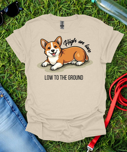 High on Love Corgi T-Shirt