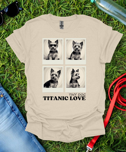 Titanic Love Grid Yorkie T-Shirt