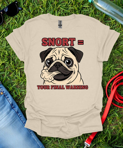 Pug Warning T-Shirt