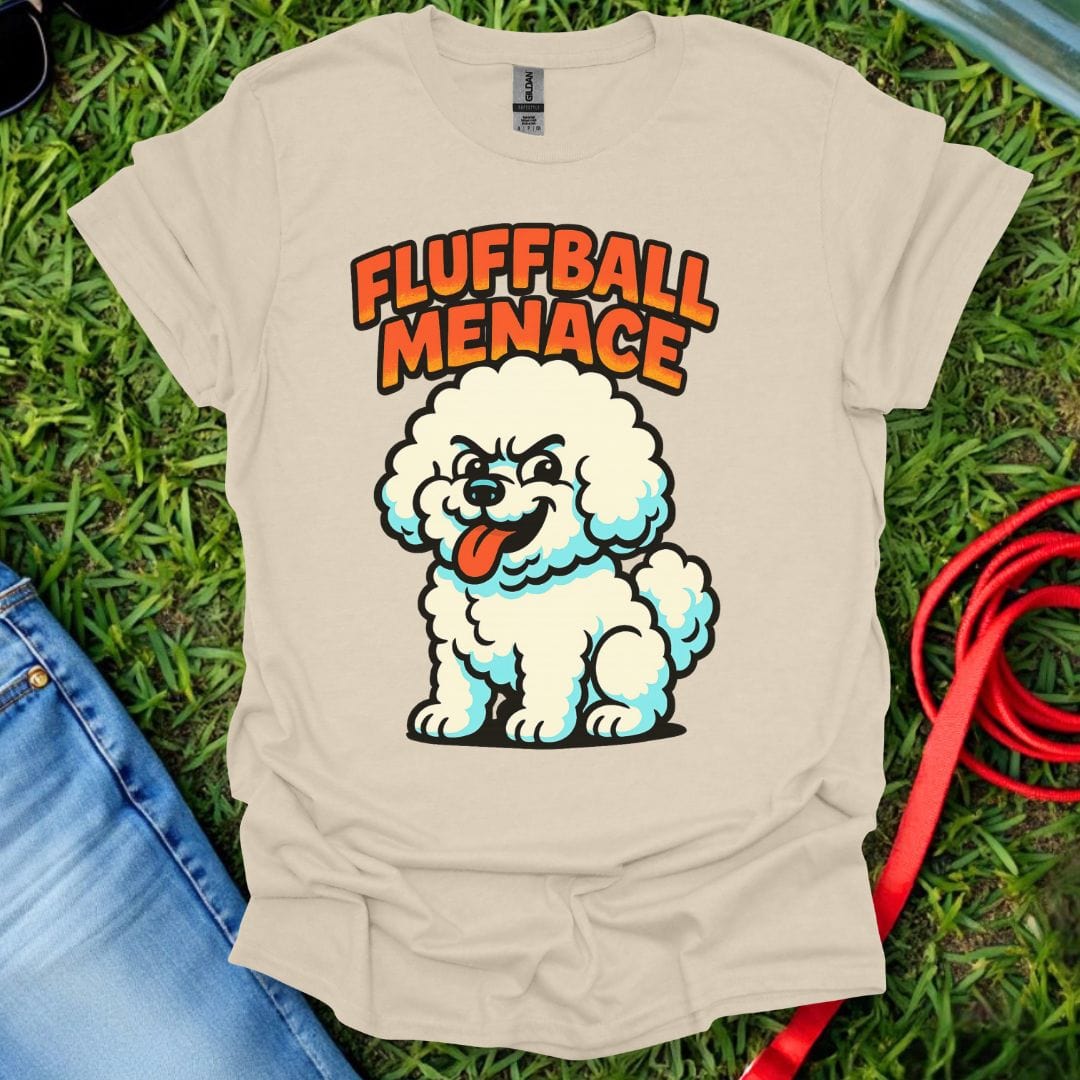 Fluffball Menace Bichon T-Shirt