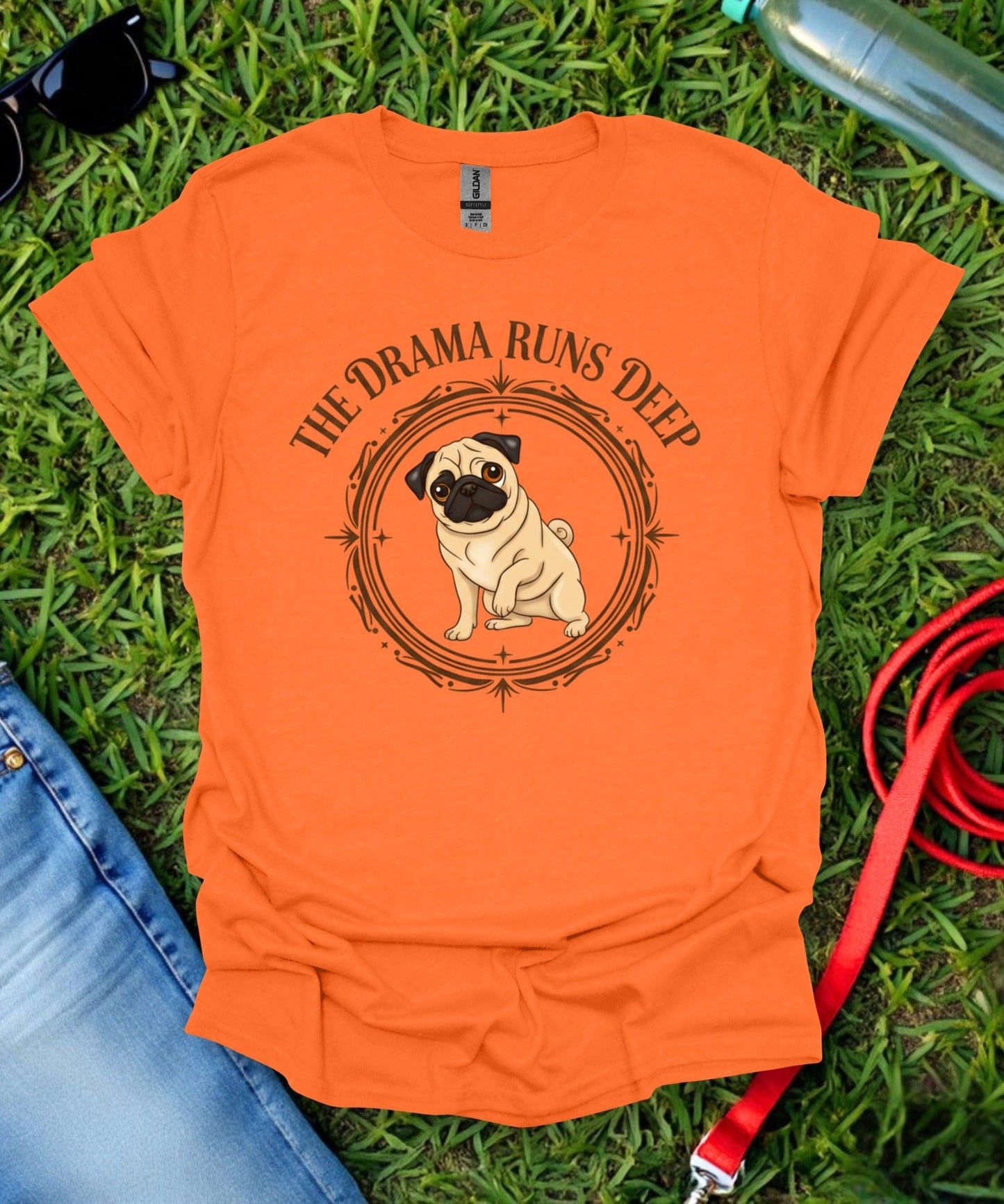Pug Drama Runs Deep T-Shirt